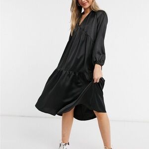 Lola May Satin Black Women's Dress